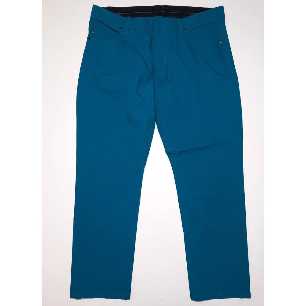 Nike Golf Pants Men 35x30 Teal NWOT Dri-FIT Repel 5-Pocket Slim Fit DA3064-381